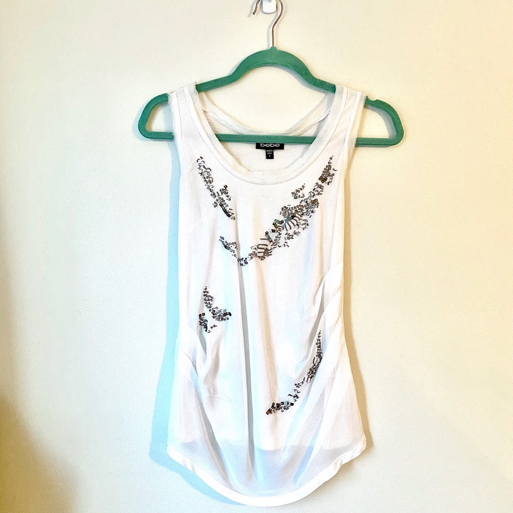 White dressy top with beading